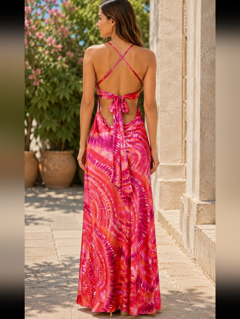 Beata Studio Los Angeles Long Multicolor Embellished Maxi Dress Size 13 #CB8